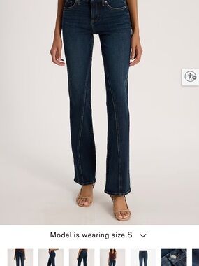 Express Women’s Dark Blue Straight-Leg Jeans